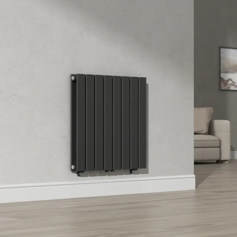 Designheizkörper Nore Schwarz 60x60cm Doppellagig 809W [neu.haus]