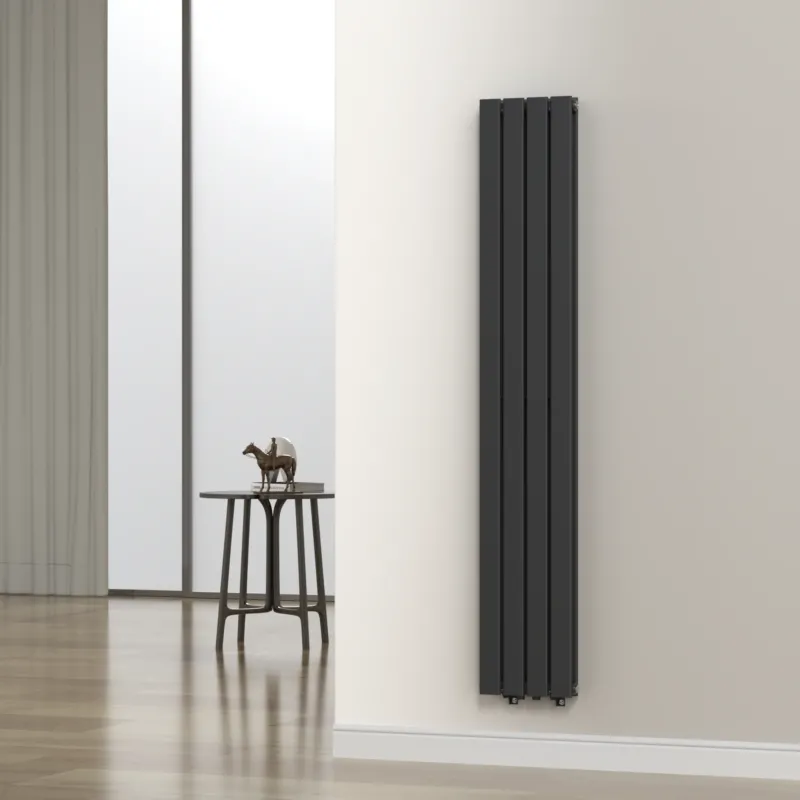 Designheizkörper Nore Schwarz 180x30cm Doppellagig 1122W [neu.haus]