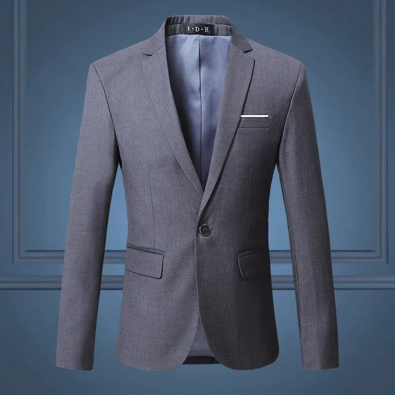 Classic Mens Blazer Slim Fit Business Casual Design - Product showcase