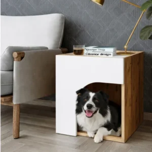 Roomart Tierhaus RINO für Hunde und Katzen, 50 cm, mit Beistelltisch-Funktion