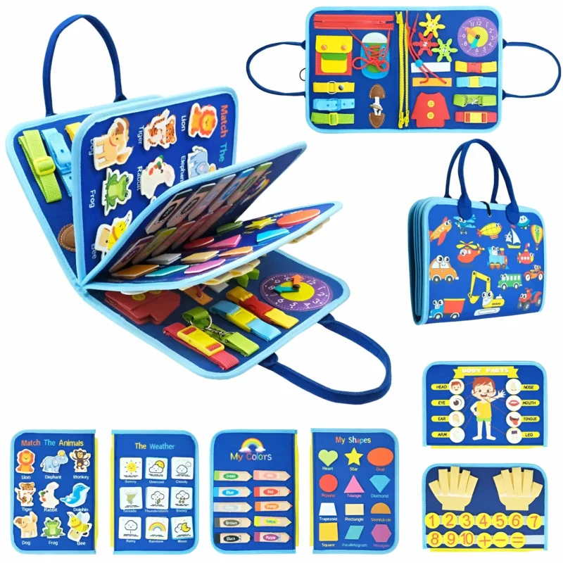 Educational Activity Book Montessori Learning Toy with Fine Motor Skills Activities - Product showcase