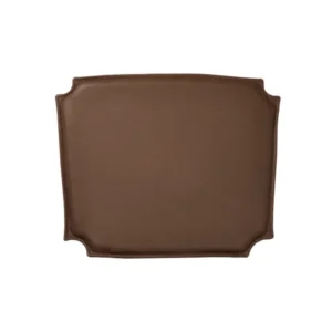 Kissen für Wishbone Chair CH24, braunes Leder