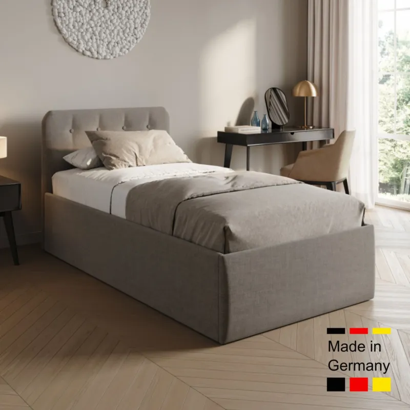 Home Collective Polsterbett 100x200 | 120x200 | 140x200 | 160x200 | 180x200 | 200x200 Doppelbett Bett mit verstellbarem Lattenrost & Stauraum