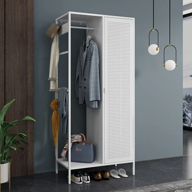 Kleiderschrank Puumala 180x80x45 cm Metall [en.casa]
