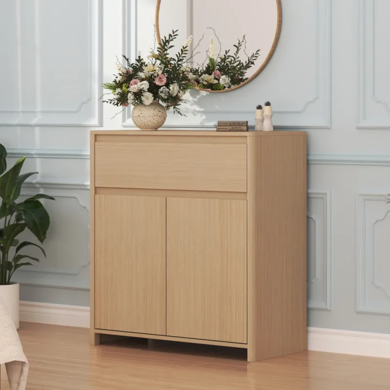 Beistellschrank Takranmaa 88x79x39 cm Eicheoptik [en.casa]