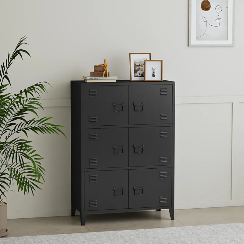 Büroschrank Hamina 113x80x40cm in versch. Farben [en.casa] - premiumXL