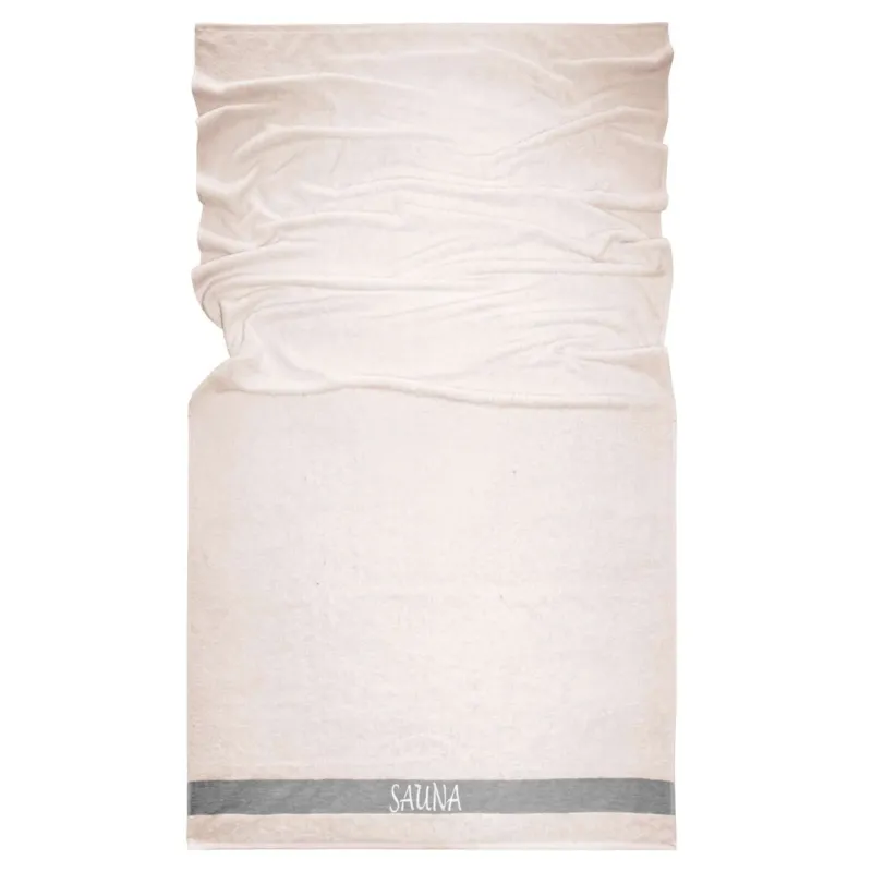 Wellness Frottee Saunatuch 100x200 cm, Lima XXL Sauna Handtuch Natur
