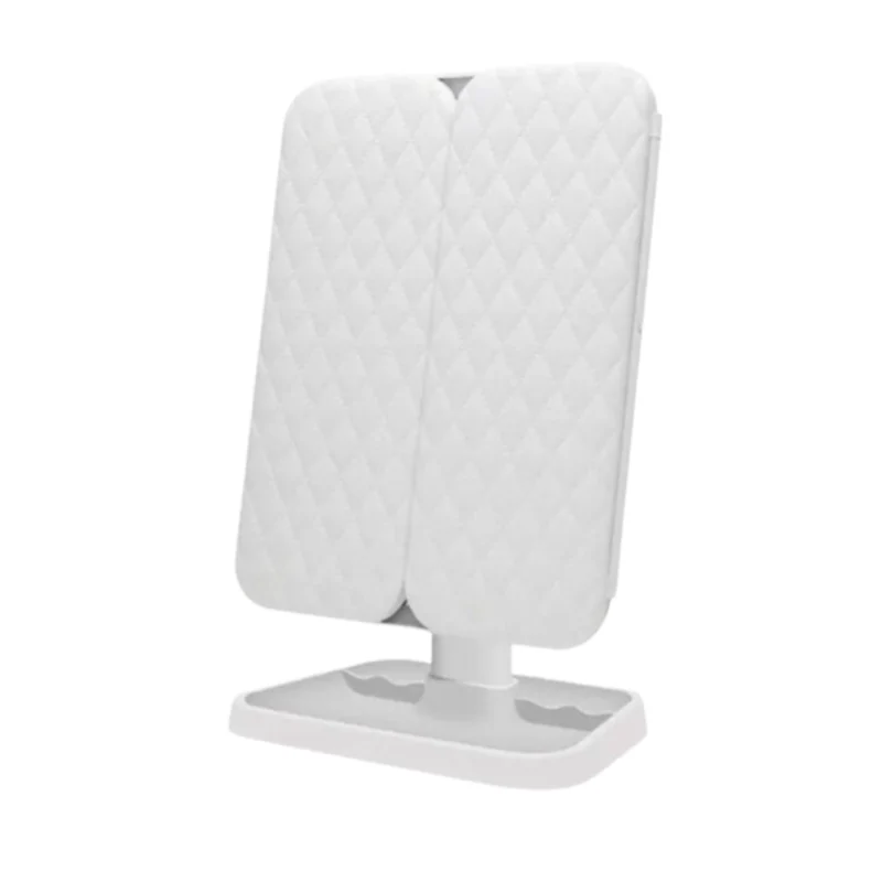 LED Makeup Mirror Adjustable Three Light Colors with Foldable Design - Product showcase