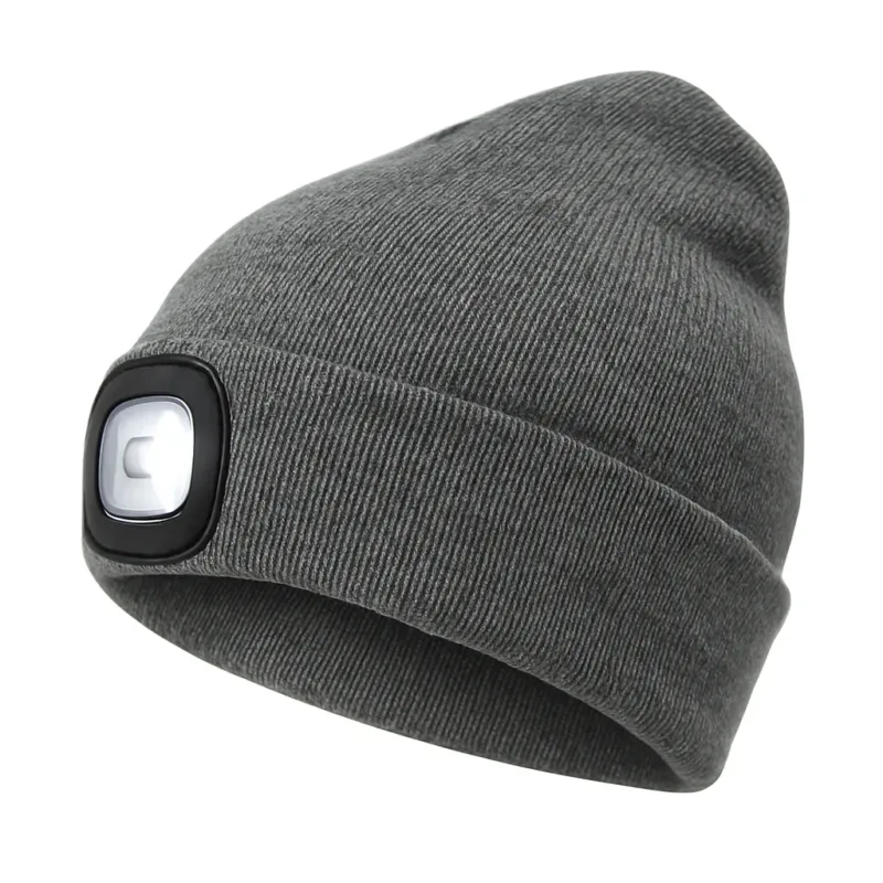 LED Beanie Hat Rechargeable Light Knit Winter Cap - Product showcase