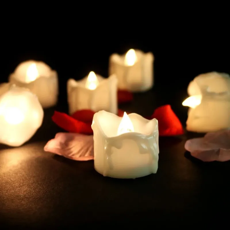 Flameless LED Tea Light Candles Realistic Flickering Glow Set - Product detail 4