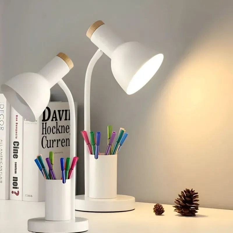 Modern LED Desk Lamp Integrated Pen Holder and Adjustable Head - Product detail 4