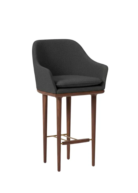 Lunar Barhocker, Walnuss, Hallingdal 180 CMHR Gold von Stellar Works