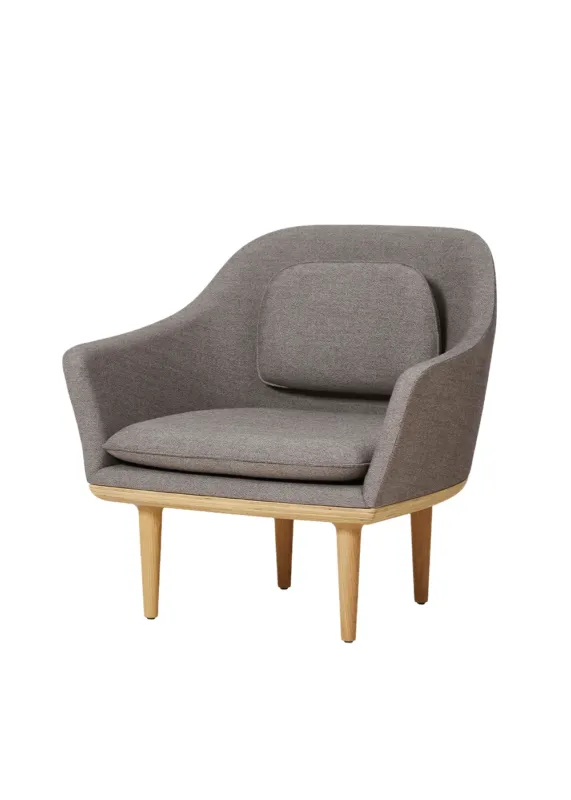 Lunar Lounge-Sessel, large, Eiche, Melange Nap 241 HR von Stellar Works