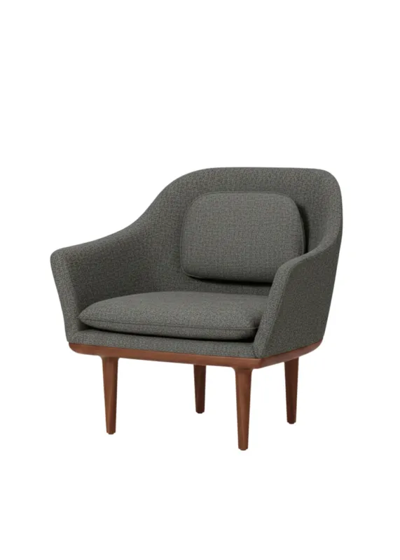 Lunar Lounge-Sessel, large, Walnuss, Hallingdal 180 CMHR von Stellar Works