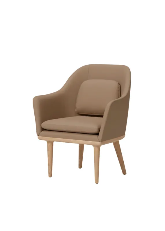 Lunar Lounge-Sessel, small, Eiche, Main Line Flax 23 H von Stellar Works