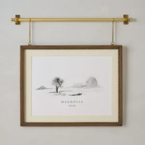 Colleen Wood and Brass Rail Picture Frame