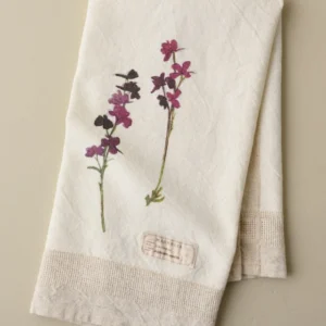 Magnolia Larkspur Garden Tea Towel