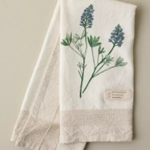 Magnolia Bluebonnet Garden Tea Towel