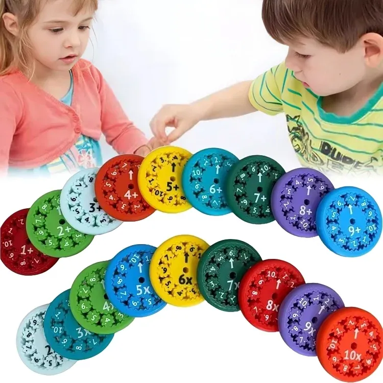 Educational Math Fidget Spinners Colorful Learning Discs Set - Detailed view