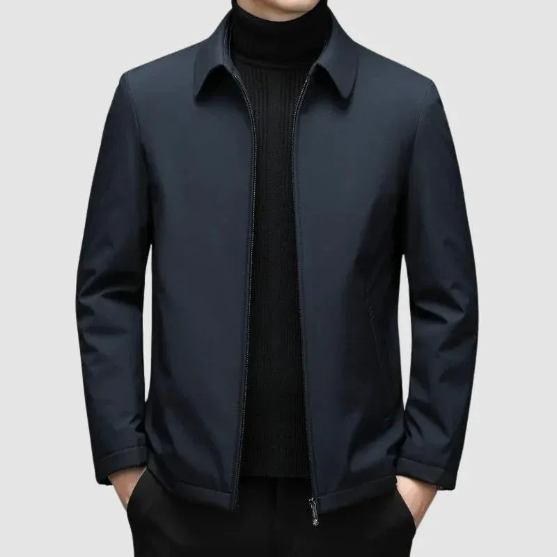 Mens Lightweight Casual Jacket Classic Tailored Fit - Detailed view