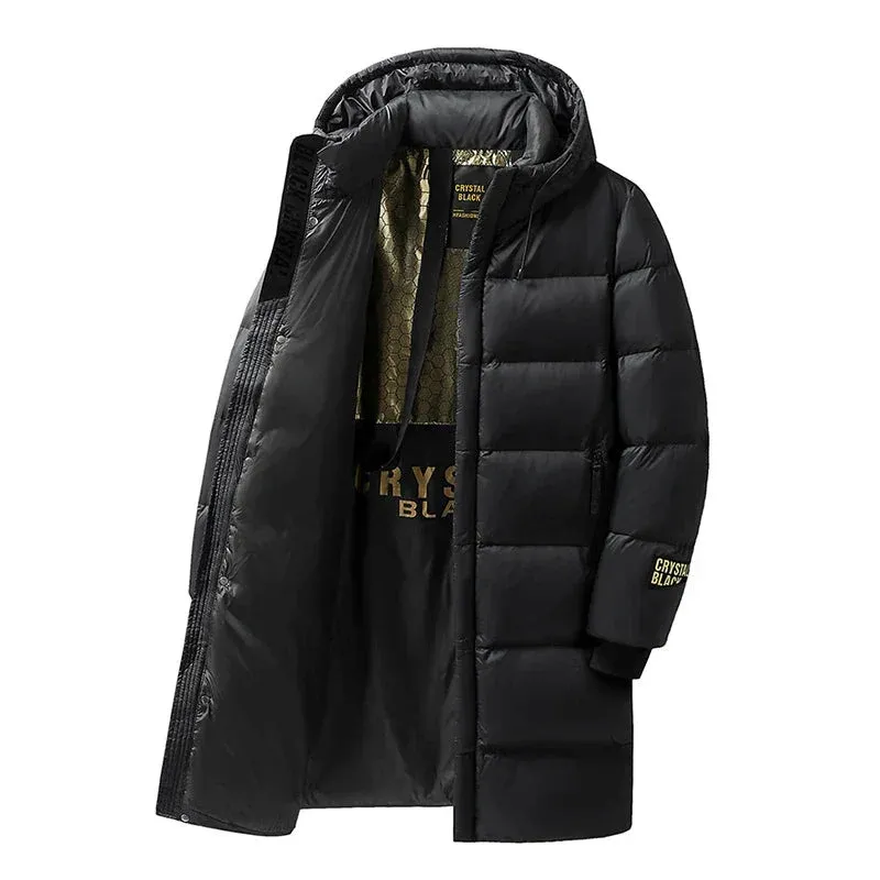 Winter Down Coat Premium Nylon Long Puffer Jacket - Product showcase