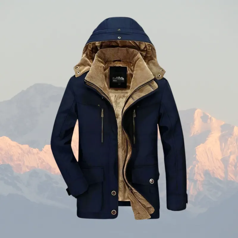 Winter Parka Jacket Military-Style Fleece Lined - Product showcase