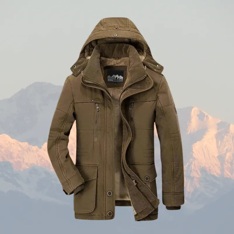 Winter Parka Jacket Military-Style Fleece Lined - Product example