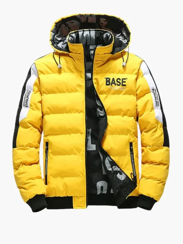 Urban Winter Puffer Jacket Quilted Down Hooded Design - Product showcase
