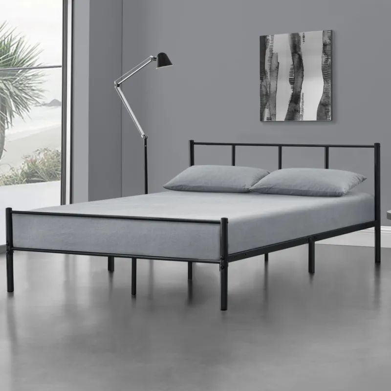 Metallbett Laos in versch. Größen Schwarz [en.casa] - premiumXL