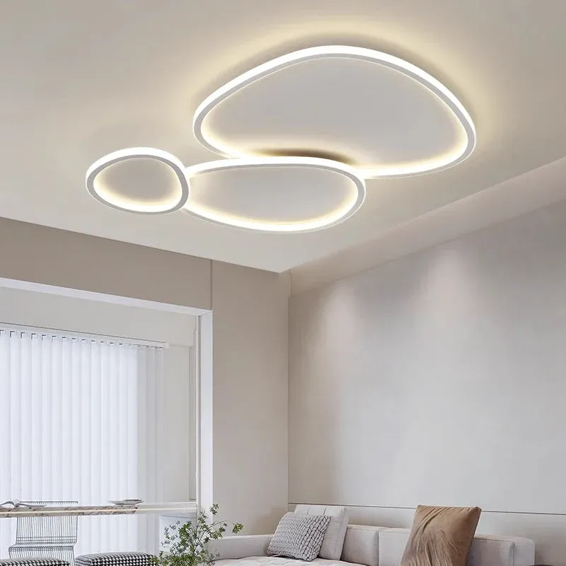 Modern LED Ceiling Light Three Ring Geometric Design - Product showcase