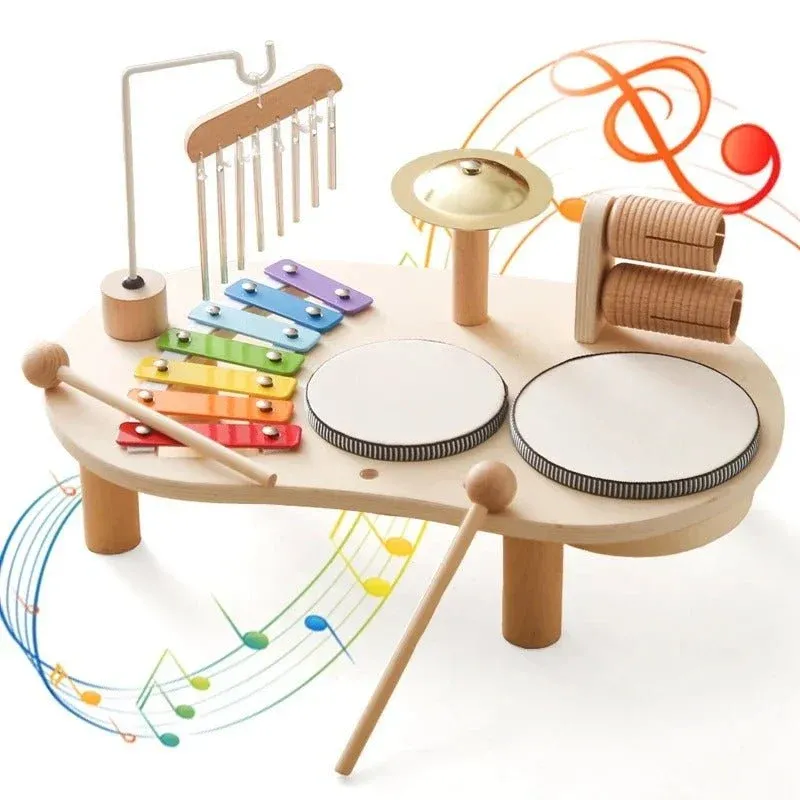 Wooden Musical Learning Set Multi-Instrument Discovery Station - Product showcase