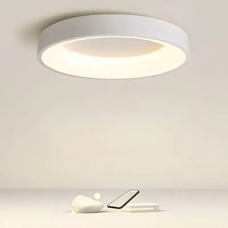 Modern LED Ceiling Light Round Minimalist White Design - Product showcase