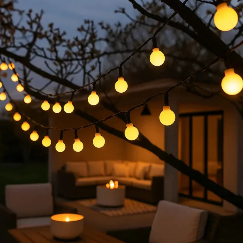 Solar String Lights Waterproof Outdoor LED Globe Lights - Product showcase