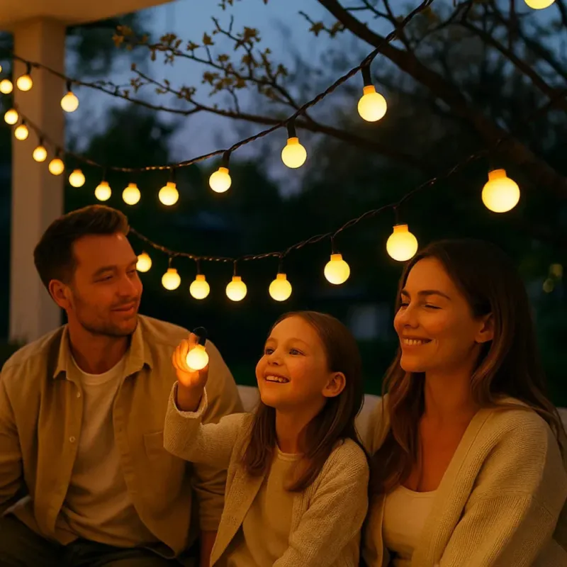 Solar String Lights Waterproof Outdoor LED Globe Lights - Detailed view