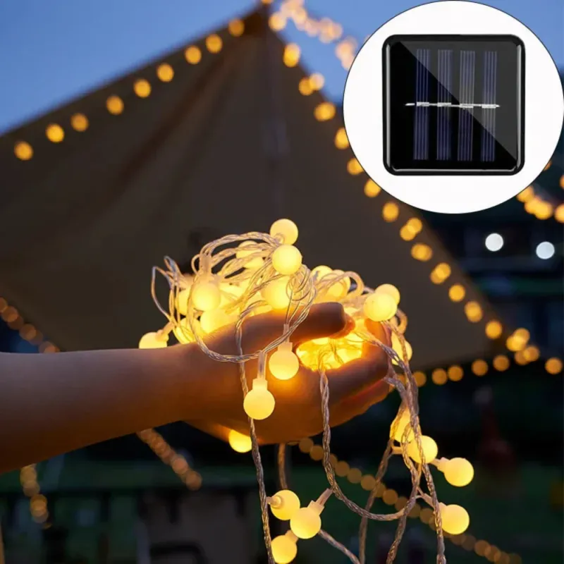 Solar String Lights Waterproof Outdoor LED Globe Lights - Product example