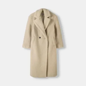 Teddy Bear Oversized Coat Double-Breasted Faux Shearling - Product showcase