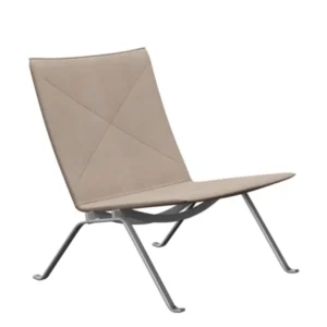 PK22 Lounge-Sessel, Canvas Stof von Poul Kjærholm