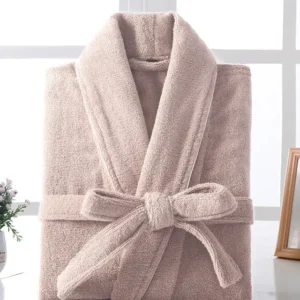 Premium Cotton Bathrobe Plush Terry Cloth Spa Robe - Product showcase