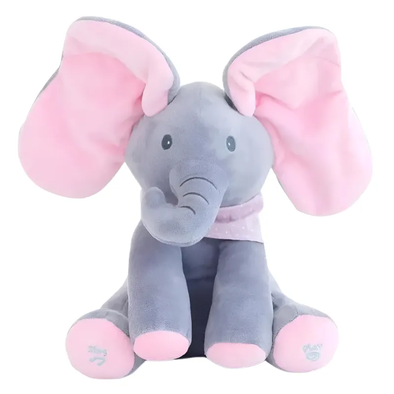 Interactive Musical Elephant Soft Plush Baby Learning Toy - Product showcase