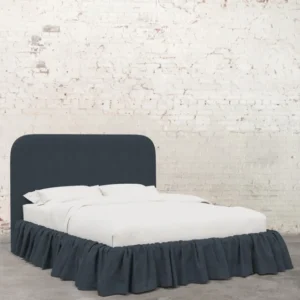 Poppy Ruffle Linen Upholstered Bed