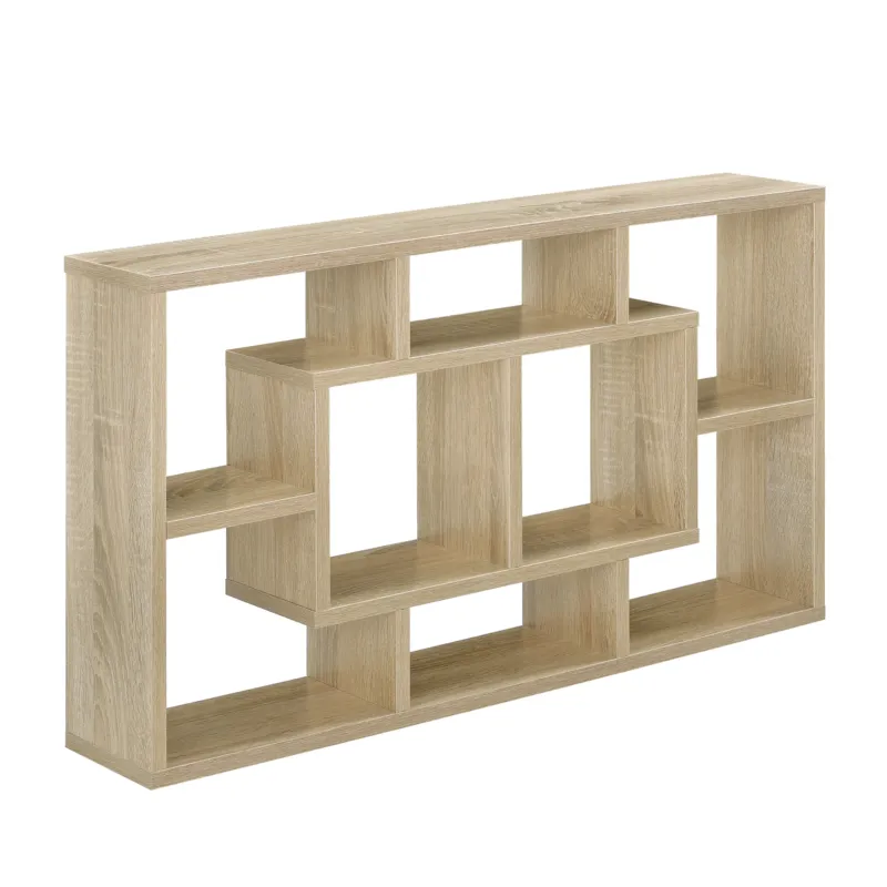 Wandregal Saputit 85 x 47,5 x 16 cm Hängeregal in Eichen - Optik en.casa - premiumXL