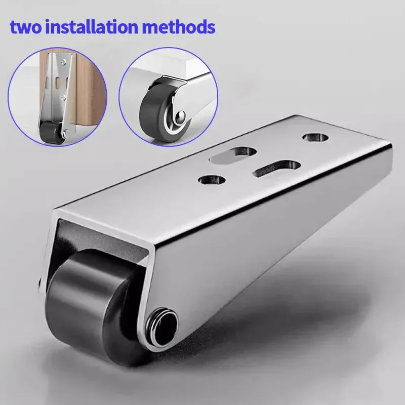 Furniture Moving Wheel Heavy-Duty Steel Bracket With Nylon Casters - Product showcase
