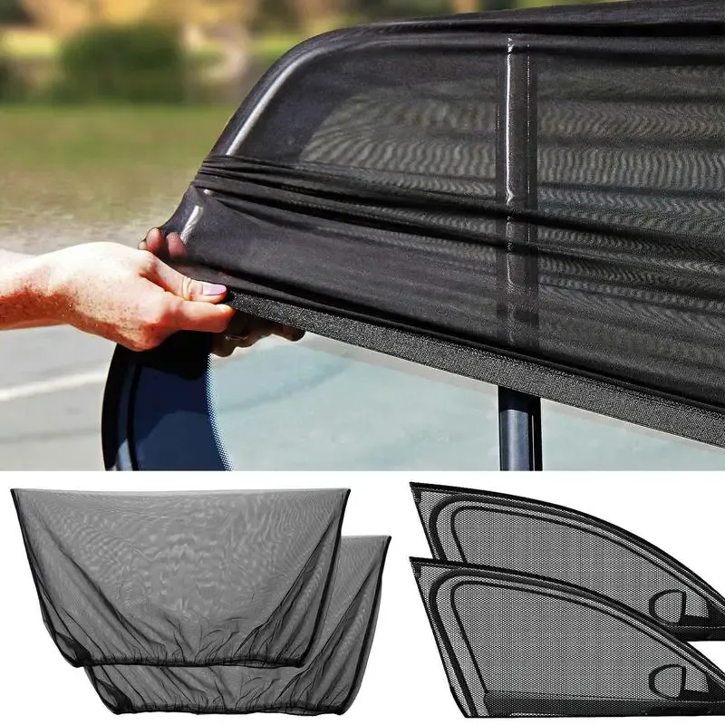 Magnetic Car Window Shade UV Protection Mesh Curtains - Product showcase