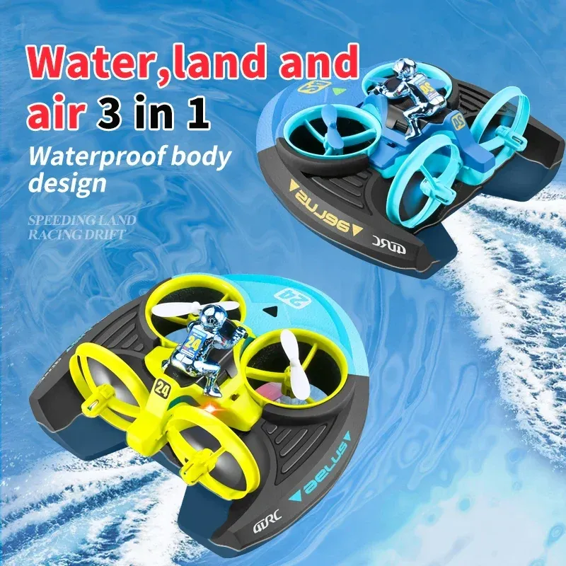 3-in-1 RC Drone Hovercraft Water Land Air Vehicle - Product showcase