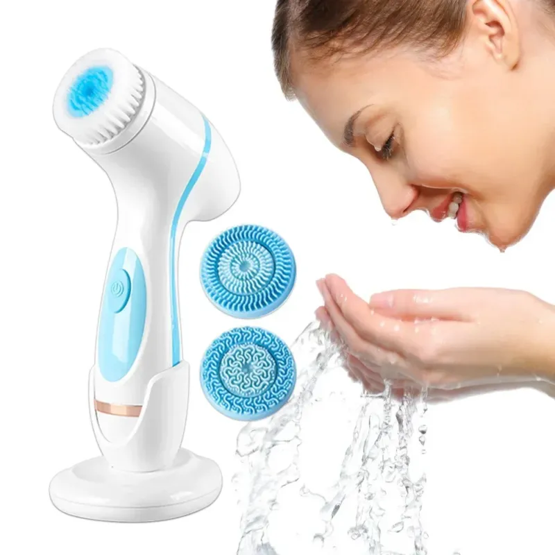 Electric Facial Cleansing Brush 3-in-1 Sonic Technology System - Product showcase