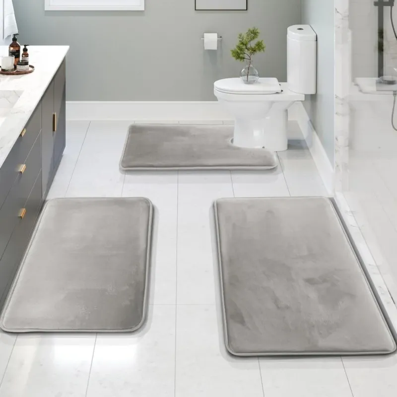 Memory Foam Badezimmermatte Set – extra weich und schnelltrocknend