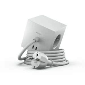 Square 1 Steckdosenleiste mit USB-C, gotland gray von Avolt