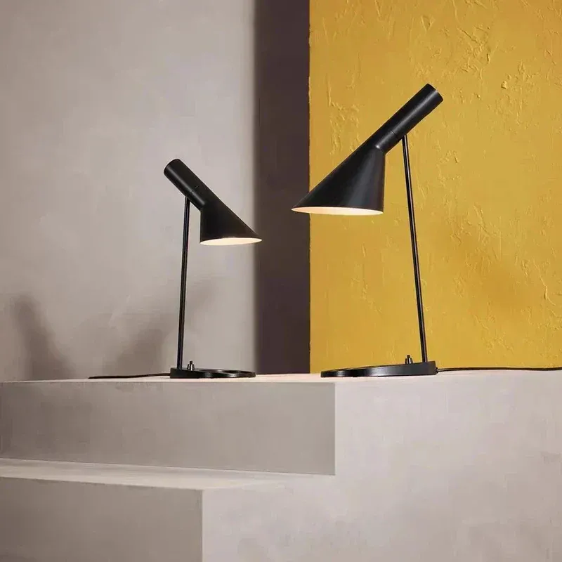 Modern Metal Table Lamp Adjustable Angled Design - Product showcase