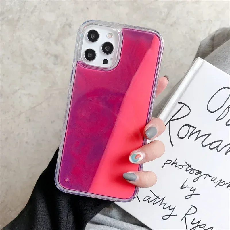 Dynamic Liquid iPhone Case Luminous Glitter Quicksand Design - Product showcase