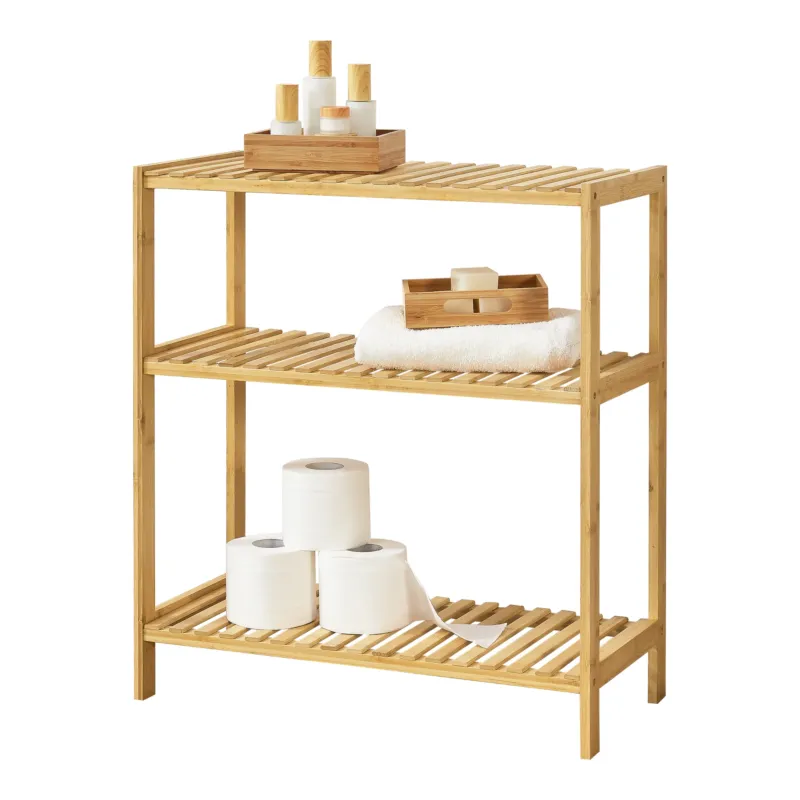 Bambus Standregal Nyköping 58 x 26 x 66 cm [en.casa] - premiumXL